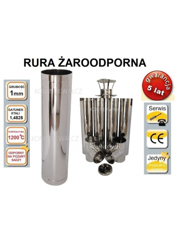 Rura żaroodporna długość 1 metr grubość 1mm
